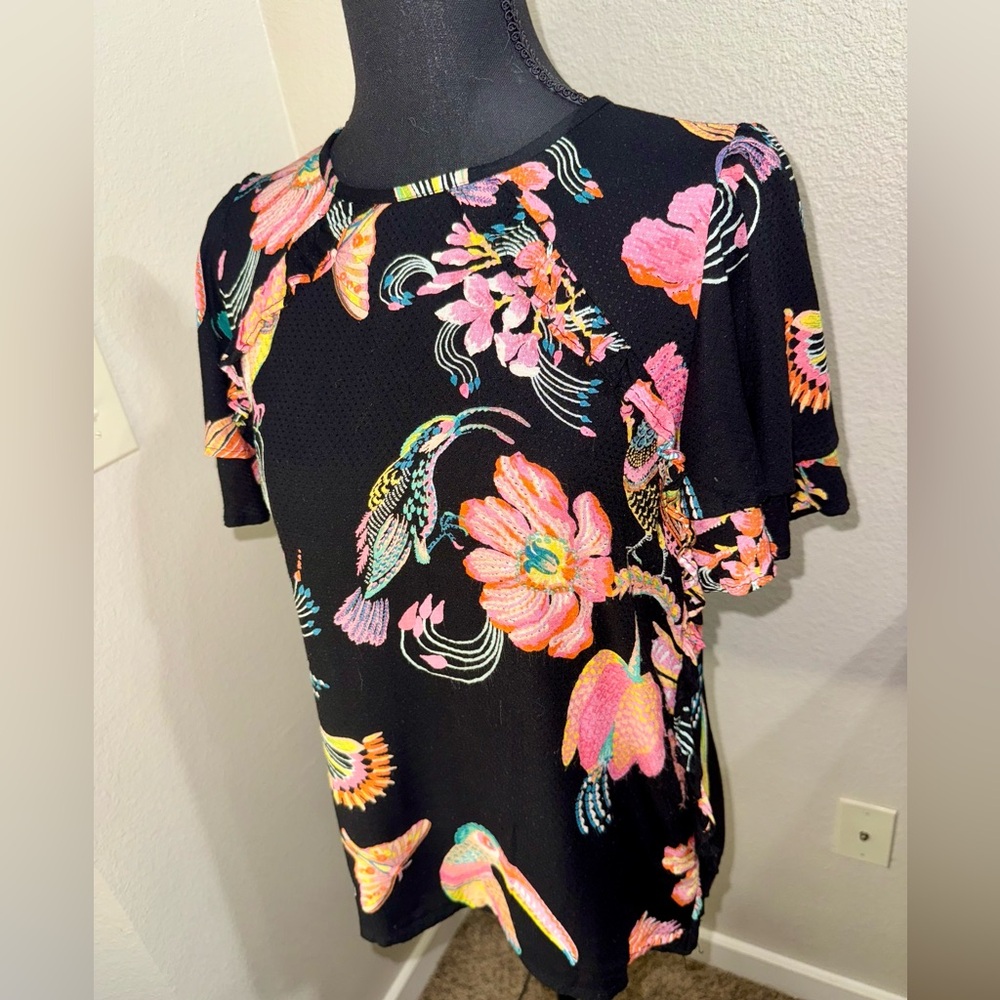 Banjanan Black Floral Top